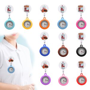 Other Fashion Accessories Fluorescent Food Clip Pocket Watches Fob Hang Medicine Clock Nurse Lapel Watch Sile Pin On With Secondhand S Otr3J