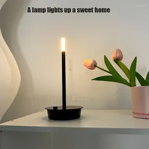 Tischlampen LED -Schreibtischlampe wiederaufladbare drahtlose Touch Camping -Kerzenzimmer neben Nachtlicht für Wohnkultur