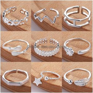 Solitaire Ring Knuckle Finger Open Böhmen Beach Zehenringe für Frauen Fuß Zubehör Anillos Mujer Bague Femme Retro Schmuck Bijoux Dr. Otcl5