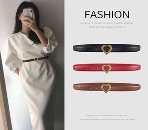 Designer Belt Belt Women039s Love Smooth Buckle Leather Thin Simple Cortile Suit Dress Trouser5886564