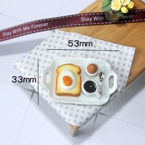 1set Dollhouse miniaturowy jedzenie śniadanie jajka tosty kawa kawa na blyth ob1 lalka Zabaw Foodt Akcesoria