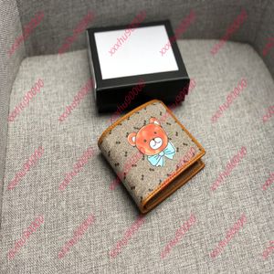 new arrive 2021 bear pattern wallet famous Designer men short wallet for card holder 285E