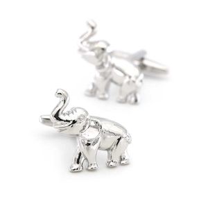 Cuff Links Mens Elephant Bufflinks Design de animais Material de alta qualidade Material Silver Bufflinks por atacado e varejo