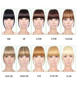 1pc 6 inch Short Front Neat bangs Clip in bang fringe Hair extensions straight Synthetic 100 Real Natural hairpiece3452914