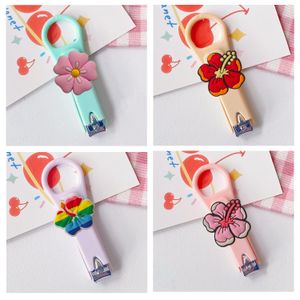 7 pc Cute and convenient five petal flower folding nail clippers - the perfect nail art gift for toes