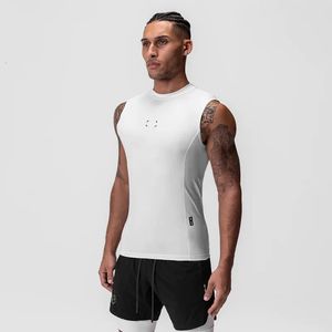 Summer Gym Fitness Clothing Mens Quick Dry Compression Tank Top Sleeveless Undershirt Running Bodybuilding Tights Casual Vest 240515