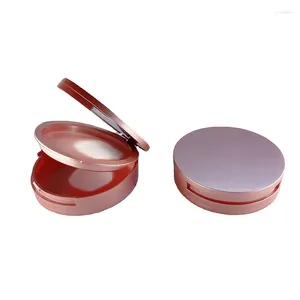 Lagringsflaskor Enkel/dubbelskikt Box Portable Empty Compact Powder Container Makeup Förpackning Hög ljus Blush med spegel