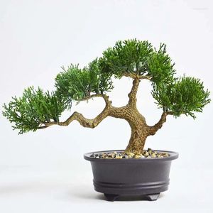 Dekorativa blommor Simulering Växter Pine Needles Bonsai Artificial Decoration Rollo de Vaya Hojas Artificiales Home Decor Accessories