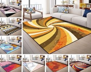 Европейская геометрическая печать коврики большие ковры для гостиной для спальни декор коврик против клей
