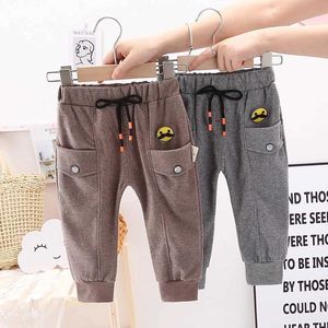 Trousers IENENS Boys Loose Trousers Preschool Casual Pants Childrens Cotton Large Pocket Bottom 1 2 and 3 Year Clothing Backyard Pants d240517