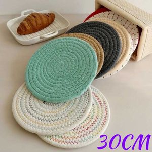 Tavolino da 30 cm tamponi circolari tavolo da pranzo circolare in tessuto resistente al calore e non slip tappetino da 11,81 pollici Accessori per la cucina per matrimoni domestici J240514