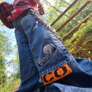 Y2k Street Casual Backgy Jeans Hip Hop Jnco Big Denim для мужчин и женщин Pant Pocket Boxing Kangaroo