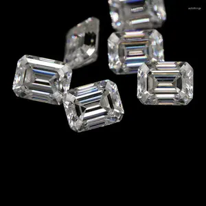 Loose Diamonds 10pcs A Lot Moissanite Diamond Rectangle 3 5mm Emerald Cut High Grade Good Fire Stone For Jewelry Making
