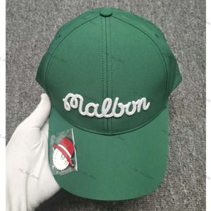 Malbons Golf Hat Ball Caps Chapéu de golfe ajustável com grande marca de bola 530