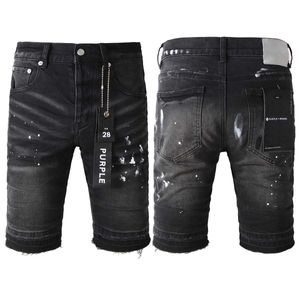 Purple Brand denim shorts American high street black 5001