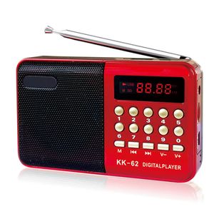Rádio de bolso portátil com tela LED Mini Multifunctionl Digital FM Support TF Card Mp3 player Music Ser dispositivo 240506