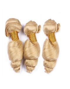 Свободная волна волнистая светлые волосы сплетают высокую блондинку Qulaity 613 Brazilian человеческие утечки.