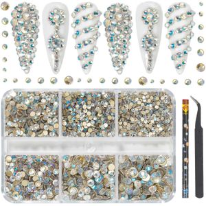 Hnuix luxuoso Shini 3d Diamond Moonlight Blue Multiize Rhinestones Flatback Charms Flat Bottom Crystals Art Decoration Kit Gem 240430
