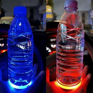 New Universal Luminous Water Cup Holder 7 Colors USB Charging Led Car Interior Decoration Atmosphere Light Coaster