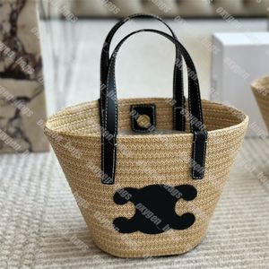 Sommar halmväska designer korgväska semester gräs vävd väska strandhandväskor kvinnor axel väska lyx mini tote väska märke 4 färger plånböcker