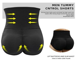 Erkekler Yüksek Belli Karın Kontrolü Kısa Külot Zayıflama Vücut Şeytan Şortlar Butt Kaldırıcı Shapewear Fitness Filding İç çamaşırı artı boyut 9594046