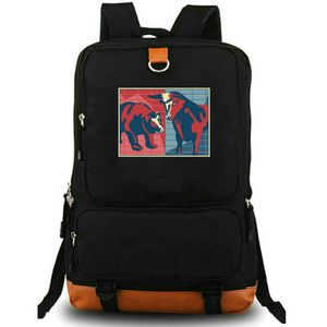 حقيبة ظهر Backpack Backpack Daypack Bull Market School Bag Print Rucksack Leisure Schoolbag Pack Pack
