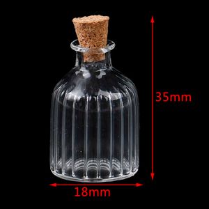 1:12 Dollhouse Miniature Mini Glass Bottle Cork Cover Tiny Jar Vials Model Doll House Decoration Accessories Kids Spela leksak