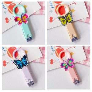 Clippers Trimmers Colored Butterfly 28 Cartoon Nagel Edelstahl Clipper für studentische kreative Kinderklasse Kleine Cutter Girls Falten Othsx