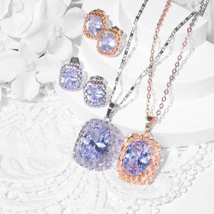 Wedding Jewelry Sets Newly launched trends simple gifts light luxury love jewelry sets earrings necklaces zircon wedding