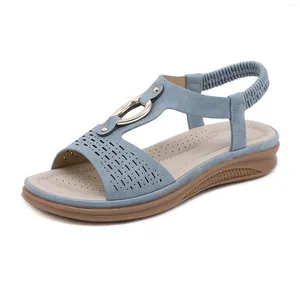 Casual Shoes 2024 Sandals Female Shoe Large Size All-Match Girls Fashion Flat Big Comfort Low Beige Beach Fabric Microfiber Basic TPR Sca