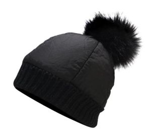 Beanieskull Caps Winter Cap Women Windproof Down Skallies Beanies For Ladies Faux Fur Pom Poms Hats fleece inuti Black Beanie Gi82265205