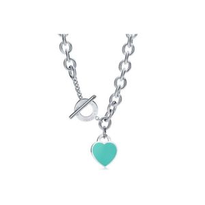 Hänge halsband designer halsband smycken hjärta lyx design ros guld valentin dag gåva smycken droppe leverans hänge