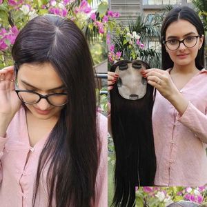 Salon Weft Toppers Long Chinese Hair Clip w Topper dla kobiet Real Virgin Human Piece