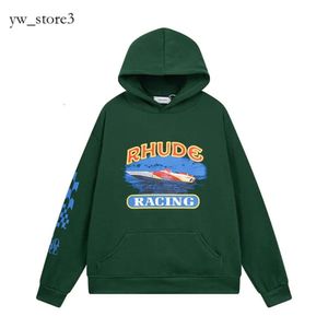 Rhude Hoodie Designer Mens Hoodie Letter Print Loose Long Sleeve Hoodies Fashion Sports Hoodie For Men Women High Quality Luxury Brand Sweatshirt 8AFC