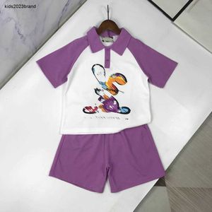 Nuove tracce per bambini Summer Girls Polo Shirt Set taglia 120-160 cm Designer per bambini vestiti colorati con stampa di coniglio T-shirt e pantaloncini 24 maggio