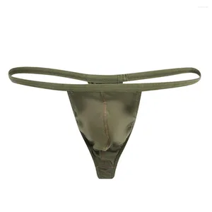 Underpants Sexy Men Close-Fitting String Bugle Pouch Thong Elastic Underwear Male Low Waist T-Back Jock Strap Panties Ultra-Thin