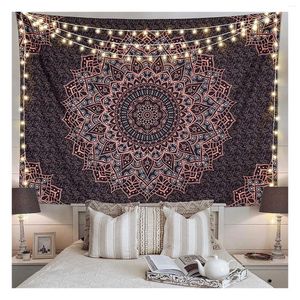 Tapestries Morden Mandala Energy Tapestry Bedspread Picnic Sheet Wall Decor For Beach Blanket Table Cloth