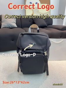 Backpack P Designer Backpack Fashion Luxury Brand Bag Versão correta Versão de alta qualidade para ver fotos
