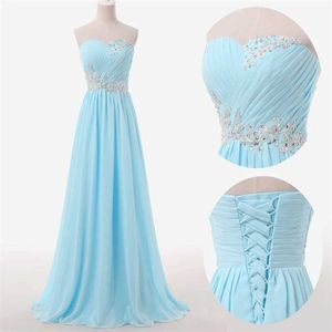 Runway Dresses A Line Chiffon Beading Applique Pleat Strapless Elegant Bridesmaid Dresses Evening Wedding Party Formal Prom Lace Up Back T240518