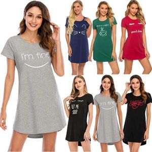 Vestidos de tamanho grande verão plus size size gelo gelo camisola de seda de seda gato estampado strt slve redond redond round vestido de tamanho grande tamanho da saia t240518