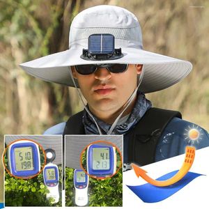 Baskar stor fläkt hatt sommar utomhus manlig solenergi laddningsbar skydd skugga cool fiske sol vind kylning o0a7