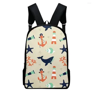 Backpack Harajuku Cartoon Animals Notebook Backpacks Borse da scuola per alunni Stampa 3D Oxford impermeabile per ragazzi/ragazze laptop