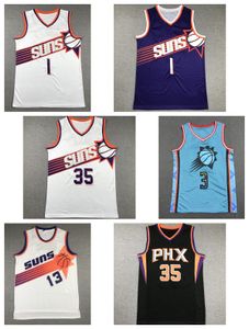 2024 Mens College 35 or 1 Basketball Jerseys PHX Stitched Classic Mesh Jersey Size S M L XL XXL NCA Shirts