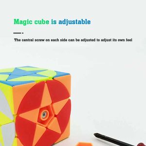 Magic Cubes Magic Pentacle cubo Profissional Estranho Estranho Estrelado Pentagrama Magic Cube Competição Speed Puzzle Cubes Toys for Kids Kids Y240518HJQL