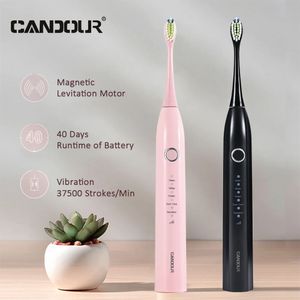 Candor CD5166 Sonic Toothbrush Adult Automatic Electric Rechargable com 8 cabeças Substituição Ipx8 Tooth Bush 240511