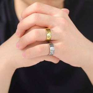 Flower Bird Rings For Women Korean Style Stainless Steel Finger Ring Wedding Engagement Statement Jewelry Gift Wholesale