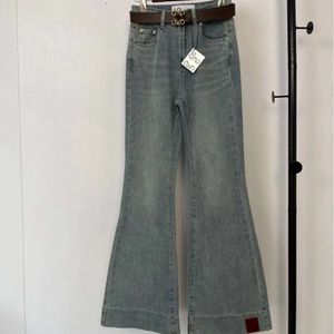 Jeans jeans olio di qualità loe24ss primavera/estate in alto cintura abbinamento e sollevamento dell'anca sfilacciati