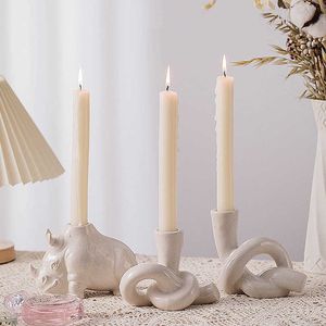 Candle Holders Ins Style Simple and Elegant Ceramic Incense Candlestick Creative Home Decoration Ornaments Gifts H240517