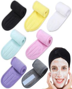 False Eyelashes Extension Adjustable Hairband Spa Bath Shower Wrap Head Terry Cloth With Magic Tape Cosmetic Women Make Up Accesso3608195
