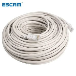 ESCAM RJ45 Ethernet Cat5 Network Cable LAN Patch Lead 20m Gray White